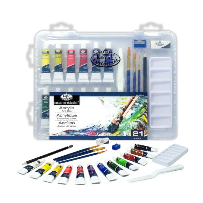 Set akrilnih boja Essentials u kovčegu - 21 dijelni