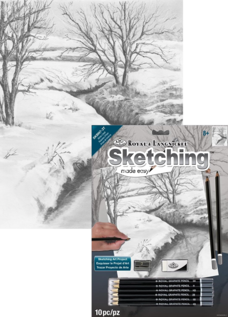 Set da disegno Royal & Langnickel con tema - Ruscello invernale