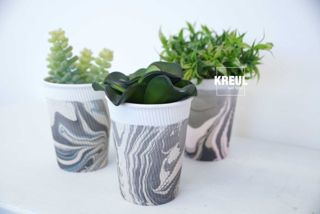 KREUL Set per marmorizzazione – Magic Marble CHALKY LIVING – 6 x 20 ml