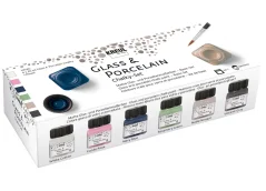 KREUL sada farieb na sklo a porcelán CHALKY - 6 x 20 ml