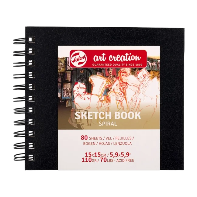 Blocco Art Creation per schizzi 15x15cm, 110g, 80 fogli