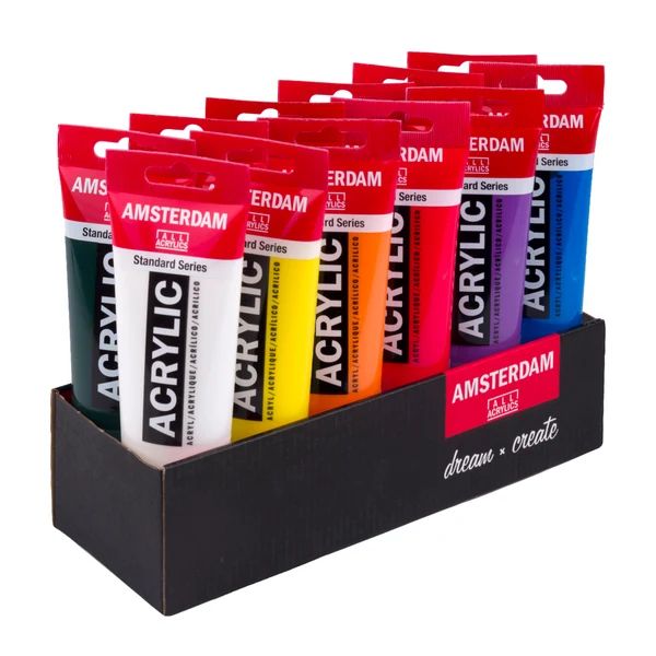 Amsterdam Standard Series – set culori acrilice 12 × 120 ml