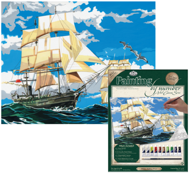 R&L Pictură după numere pe pânză – Sailing Ships