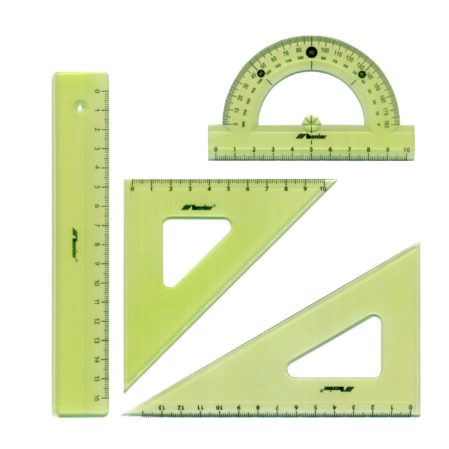 Leniar Set di righelli geometrici flessibili - 4 pezzi