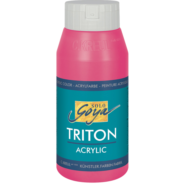 KREUL Colore acrilico SOLO GOYA TRITON 750 ml - SOLO GOYA Triton 750 ml: 17063 - Fluorescent Pink