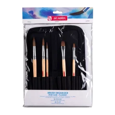 Set štetcov s organizérom pre akvarel ArtCreation - set 5 ks