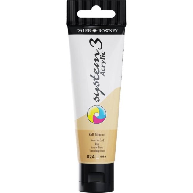 D&R System3 colori acrilici 59ml - scegli la tonalità - D&R System3 colore acrilico 59 ml: 024 - Buff Titanium