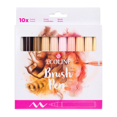 Ecoline sada akvarelových pier Portrait - 10 farieb