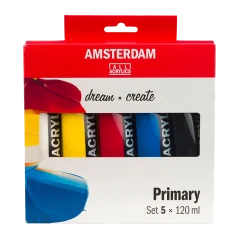 Amsterdam Standard 120 ml - 5db - Primary set akril festékek
