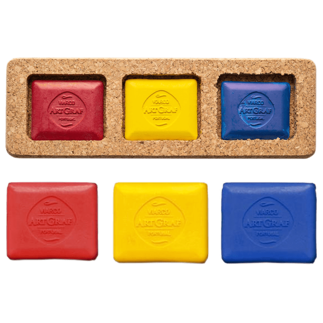 Set di gessetti ArtGraf in grafite - COLORI PRIMARI - 3 pezzi