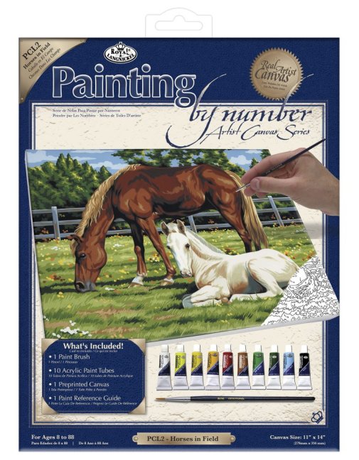 R&L Pictură după numere pe pânză – Horses in Field