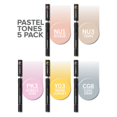 Set Chameleon Colour Tops - Pastello - 5 pezzi