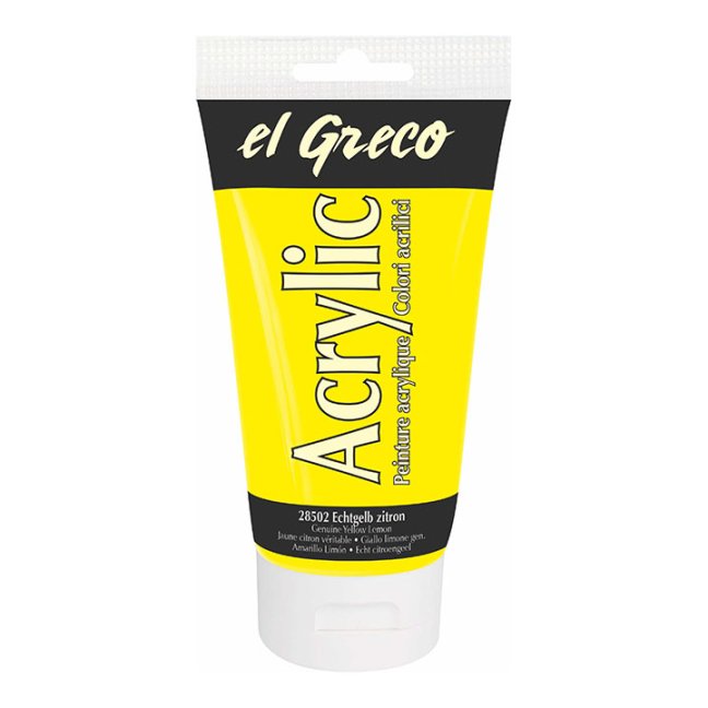 KREUL Colore acrilico El Greco 150 ml - KREUL colore acrilico El Greco 150 ml - scegli la tonalità: 28502 - Genuine Yellow Citron