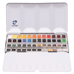 Van Gogh akvarelové barvy – sada 48 kalíšků v plechu