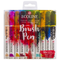 Akvarel pera Ecoline - set 10 kom. - Fashion