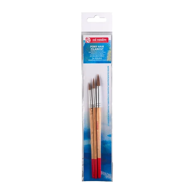 Pennelli per pittura ad acquerello ArtCreation - set 3 pezzi