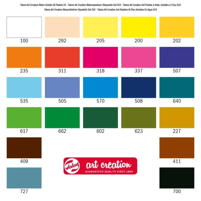 Vodou miešateľné olejové pastely ArtCreation - sada 24 ks