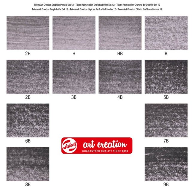 Set di matite in grafite ArtCreation - 12 pezzi