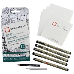 Set de stilouri tehnice SAKURA Zentangle Pigma Micron - set de 12 buc