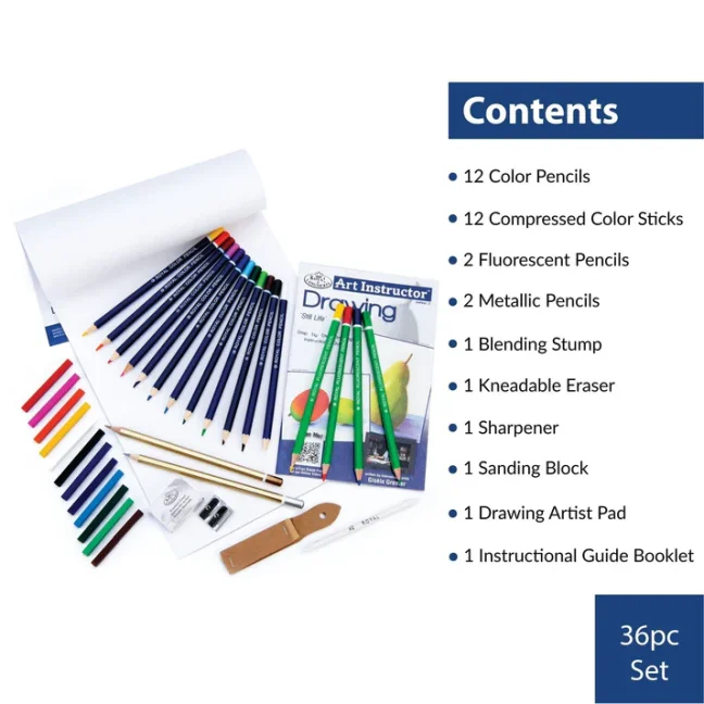 R&L Set da schizzo con istruttore – 36 pezzi