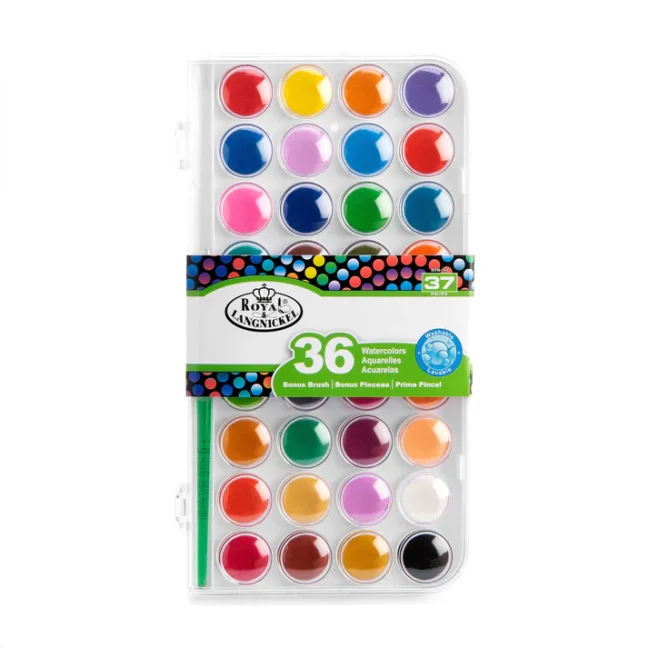 A Royal Langnickel akvarellfesték készlet kefével - 36db