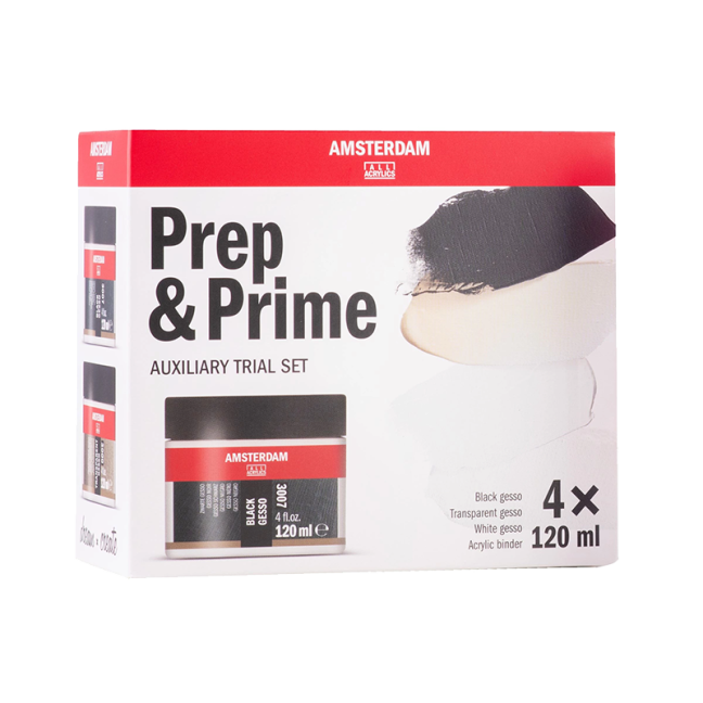 Amsterdam Medium Prep and Prime sada – 4 x 120 ml