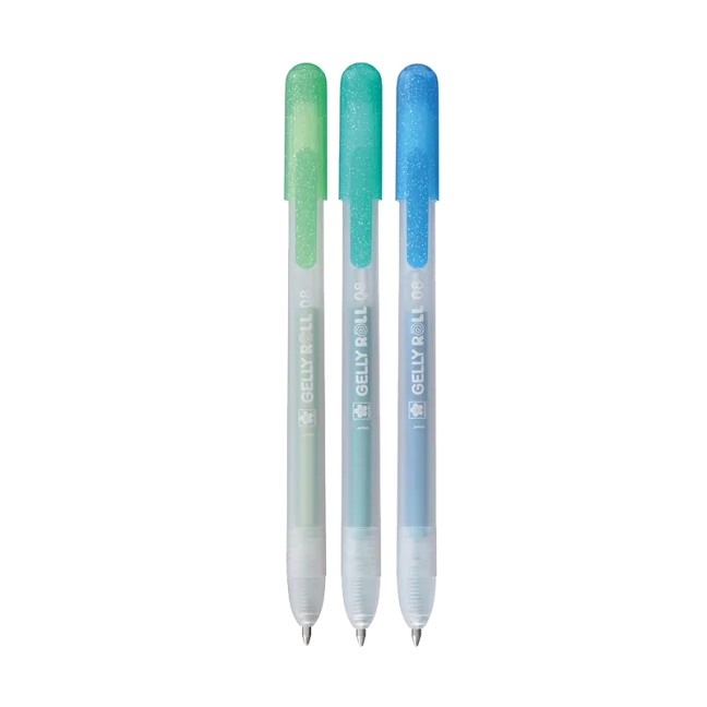 Sakura Gelly Roll Metallic set di penne gel 3 pz – Blue-Green-Emerald