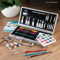 Set di pittura Royal & Langnickel Mixed Media in scatola di legno - set 85 pezzi