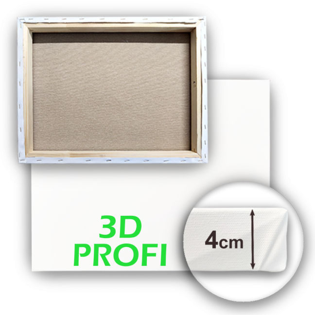 Slikarsko platno na okvirju 3D PROFI (4 cm) - Bombaž