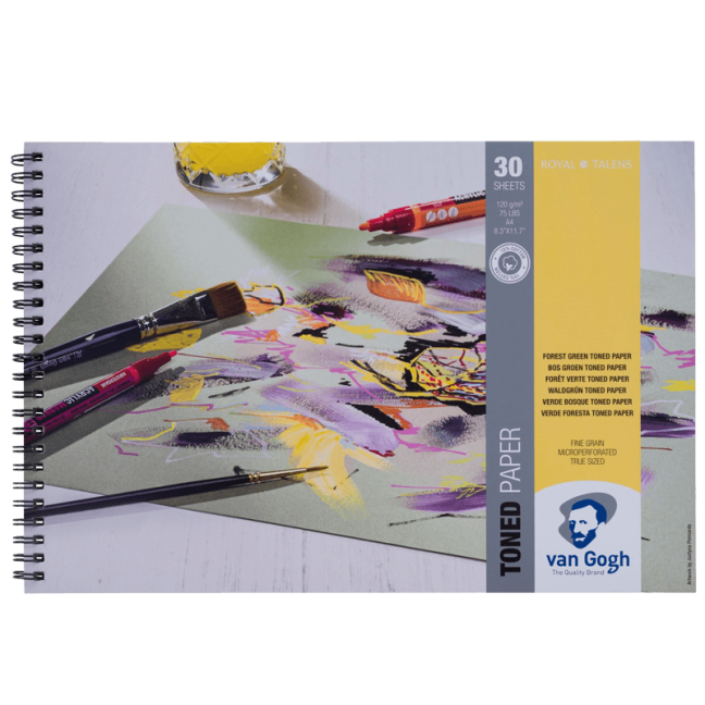 Carta colorata Van Gogh - Verde bosco - A4, 120g, 30 fogli