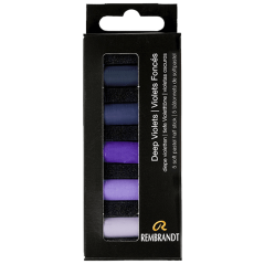 Pastello Secco REMBRANDT - Viole Profonde - set di 5 pastelli morbidi