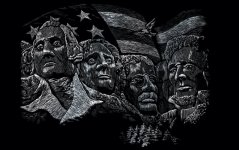 R&L Vyškrabovací obrázok – Mount Rushmore