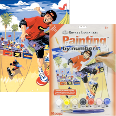 Számozott kifestő A4 formátumban - gördeszkás