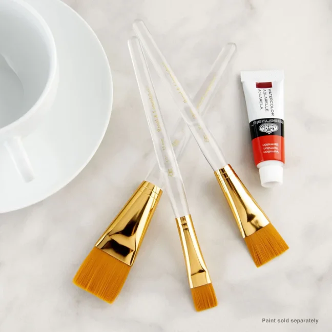 Pennelli con setole in taklon dorato mix Royal & Langnickel - 3 pezzi