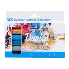 Ecoline Duotip markery Urban set | 6 farieb