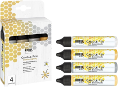 KREUL Set CANDLE PEN per pittura su candele GLAMOUR – 4 pz