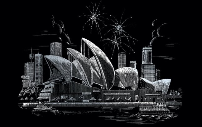 R&L Disegno da grattare – Sydney Opera