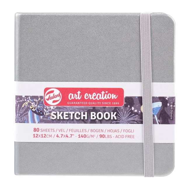 Art Creation sketch blokk 12x12cm - Shiny Silver
