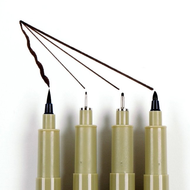 Sakura Pigma® Micron Manga penne seppia - set da 4 pezzi