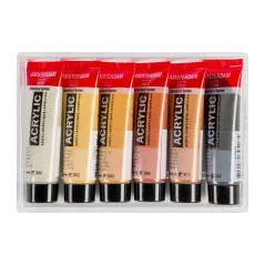 Colori acrilici Amsterdam - set 6 x 20ml - Metallici