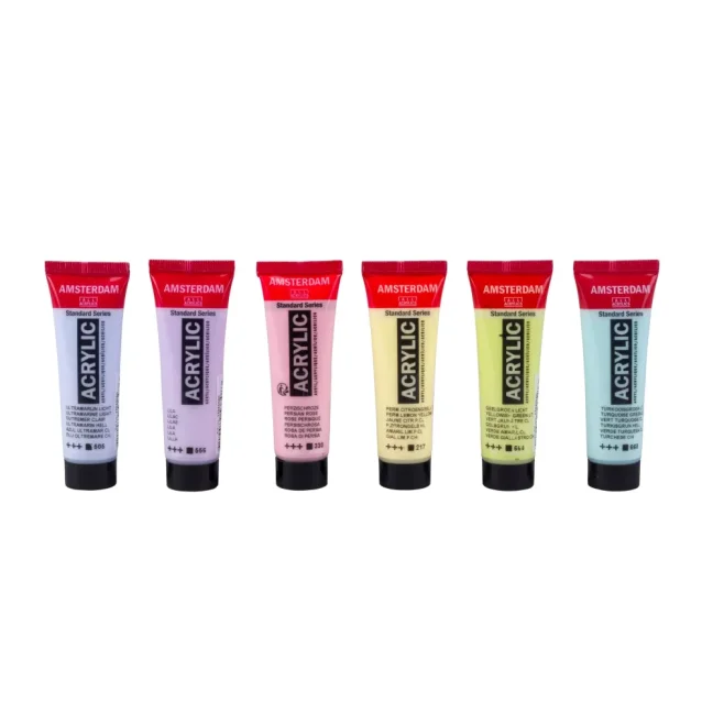 Amsterdam Colori Acrilici - set 6 x 20 ml - Pastello