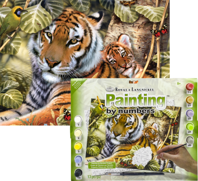 Pittura con numeri formato A3 - All'ombra