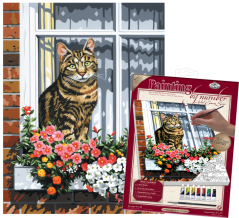 R&L Számozott kifestő vásznon – Can in the Window