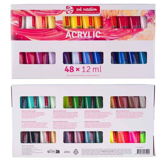 Art Creation komplet akrilnih barv 48 x 12 ml