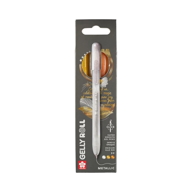 Sakura Gelly Roll Metallic set di penne gel 3 pz – Gold-Silver-Copper
