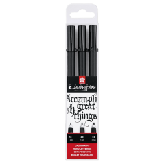 Sakura sada kaligrafických per - 3ks