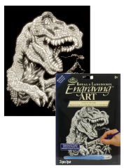 R&L Vyškrabovací obrázek svítící ve tmě – Tyrannosaurus Rex