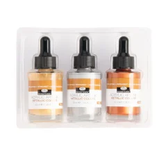 R&L Cerneală acrilică – METALLIC – 3 x 30 ml