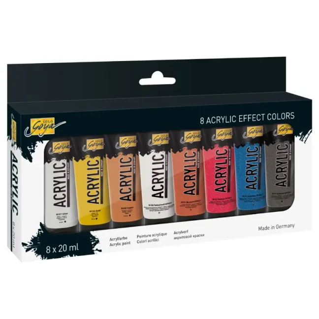 KREUL Akrilfesték készlet SOLO GOYA – metallics – 8 x 20 ml