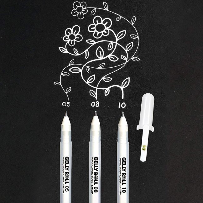 Sakura Gelly Roll penna gel bianca - scegli la dimensione